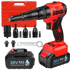 Cordless Pop Rivet Tool Rivet Nut Gun Rivnut Setting Nut Setter Blind Riveter