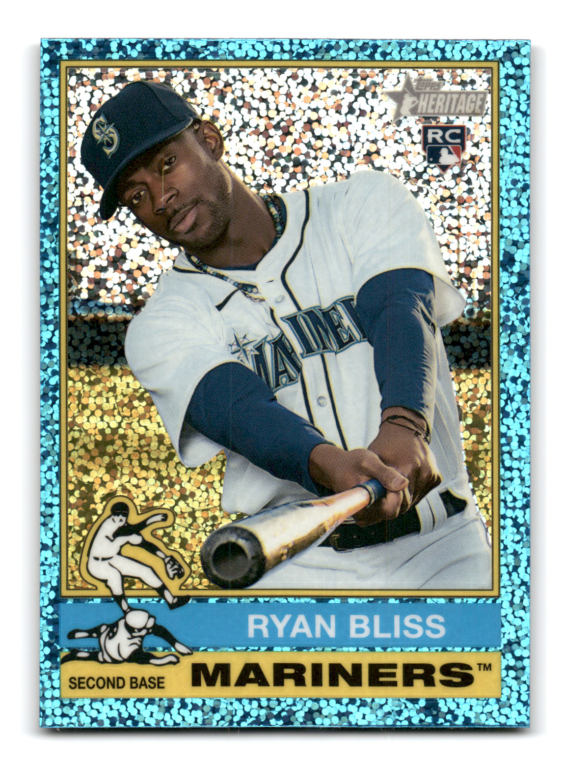 2025 Topps Heritage - Ryan Bliss Rookie #16 (Chrome Light Blue Sparkle)