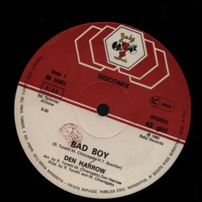 Den Harrow Bad Boy NO ORIGINAL COVER Vinyl Single 12'' 45 RPM