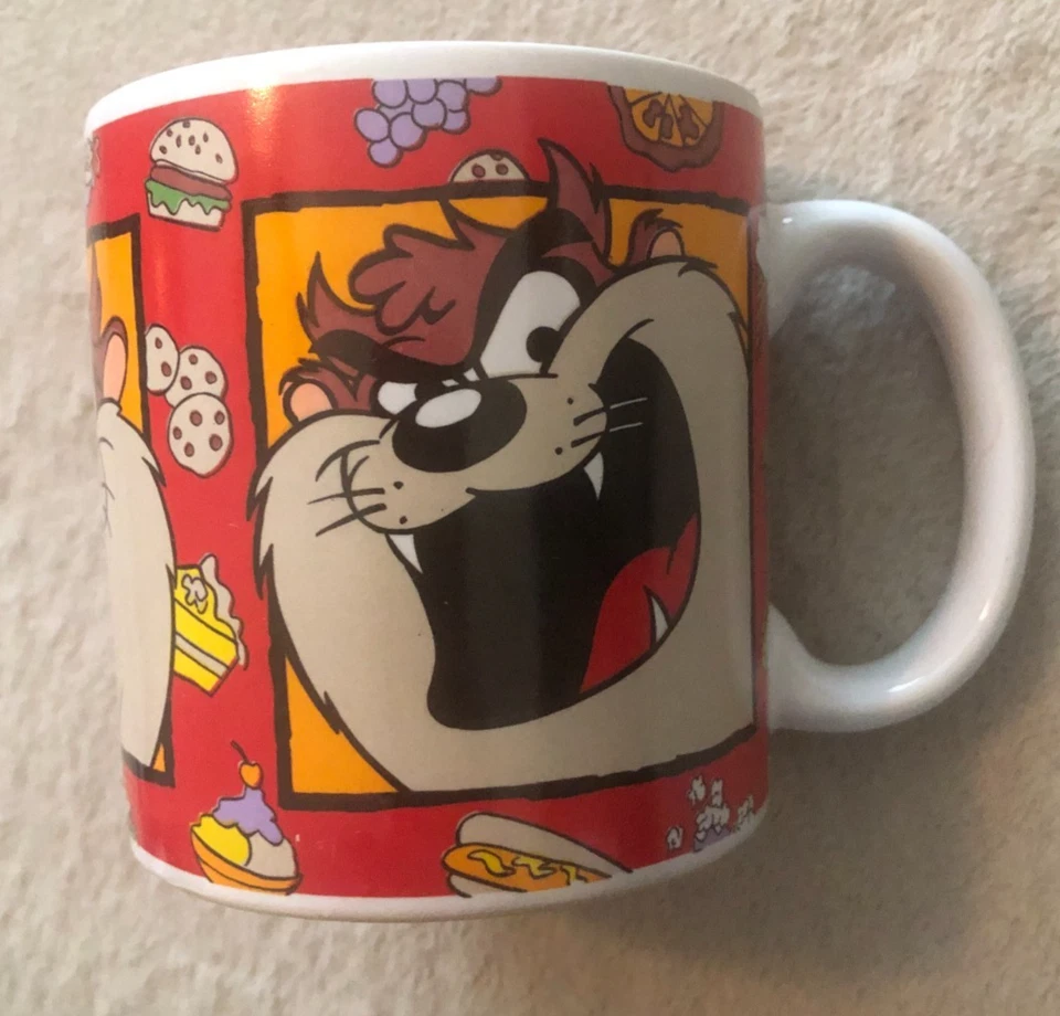 Vintage 1993 Taz Tazmanian Devil Coffee Tea Mug Cup Looney Tunes - Image 2 of 4