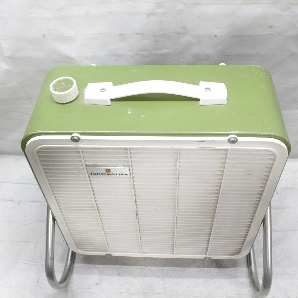 Ventilador Toastmaster retro vintage raro verde 3 velocidades base inclinable de metal 14 X 14 Foto 4 de 4