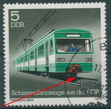 DDR 1979 Schienenfahrzeuge mit Plattenfehler 2414 I mit Sonderstempel