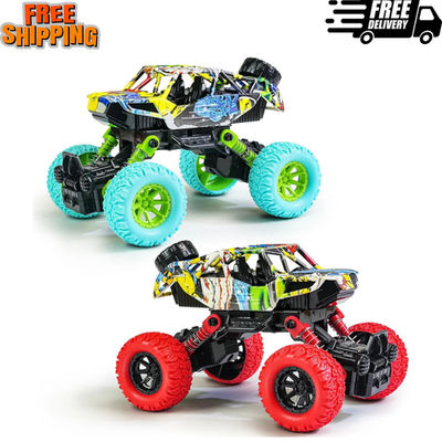 #ad 6.3 Inch Monster Truck Toys for Boys 3 4 5 6 7 Years Old Pull Back Friction Pow $16.99