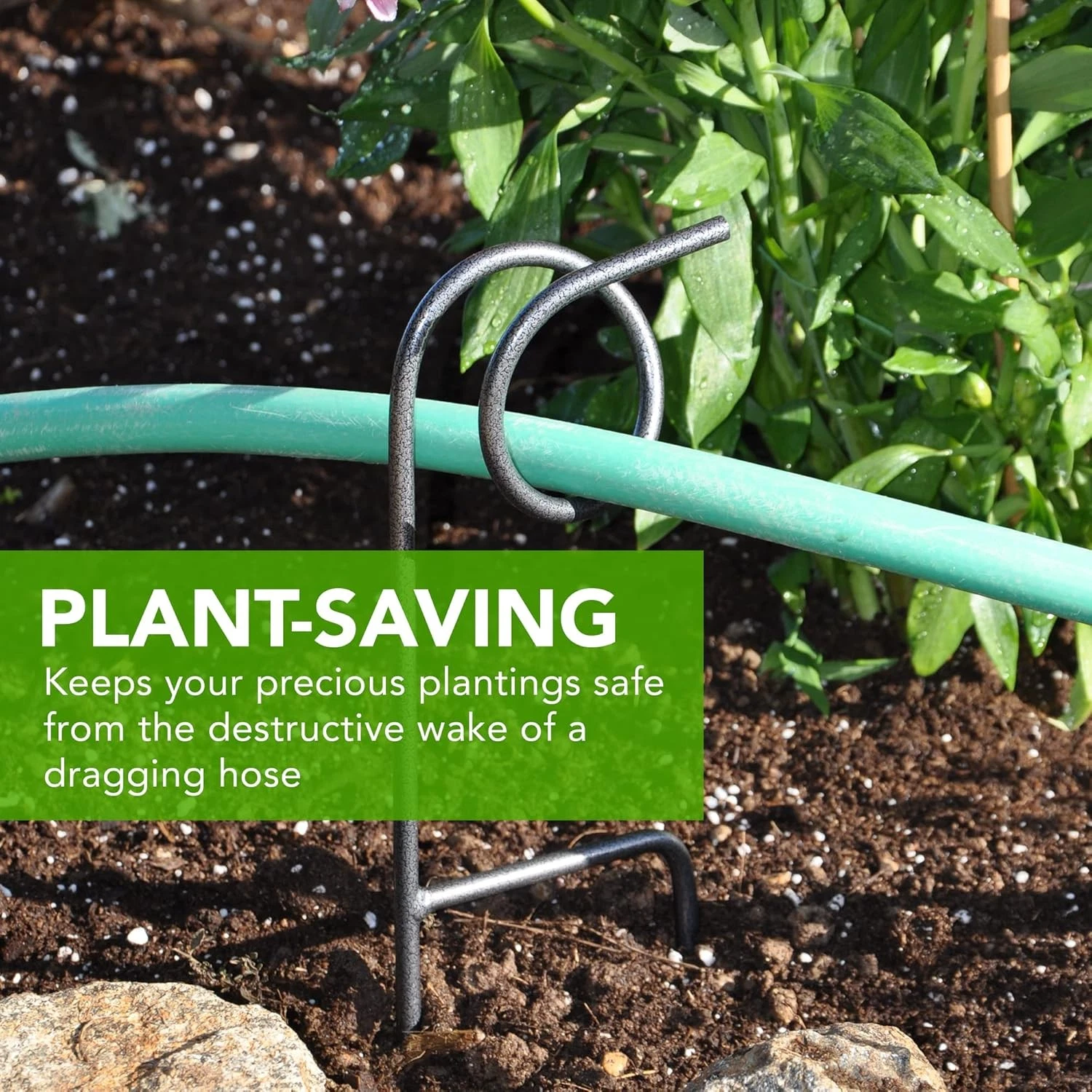 Plant-Saving Hose Guide - 17.5-Inch Plant Protector Heavy Duty Hose Guides - 3 Pack - Thumbnail 5