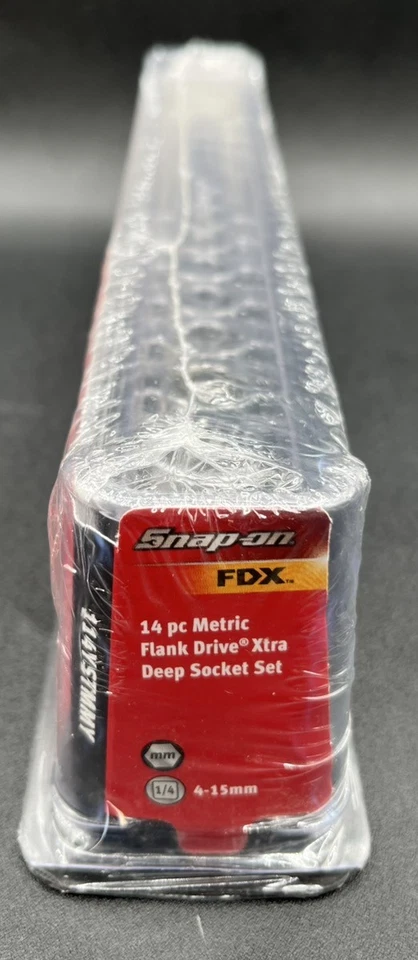 SNAP ON 114YSTMMY 14PC 1/4" DRIVE METRIC DEEP 6PT FDX SOCKET SET (MVP033911) - Image 2 of 3