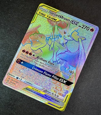 Charizard & Braixen GX 251/236 Rainbow Secret Rare — Cosmic