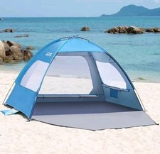 OutdoorMaster Beach Tent for 3/4 Person Easy Setup Sun Shade Shelter UPF 50