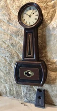 ORIGINAL ANTIQUE USA E,HOWARD & CO,BOSTON,NO.5 ,CLOCK,WEIGHT DRIVIN,WALNUT CASE