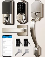 Veise Smart Front Door Lock Set, App Control, Keyless Entry Deadbolt