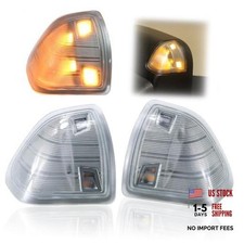2 Pcs Led Side Mirror Turn Signal Light Left Driver And Right Transparent Color