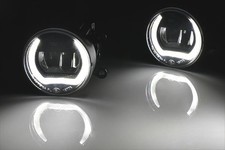 High Power LED Tagfahrlicht/Nebelscheinwerfer Standlicht Schwarz rund Ø90mm R87