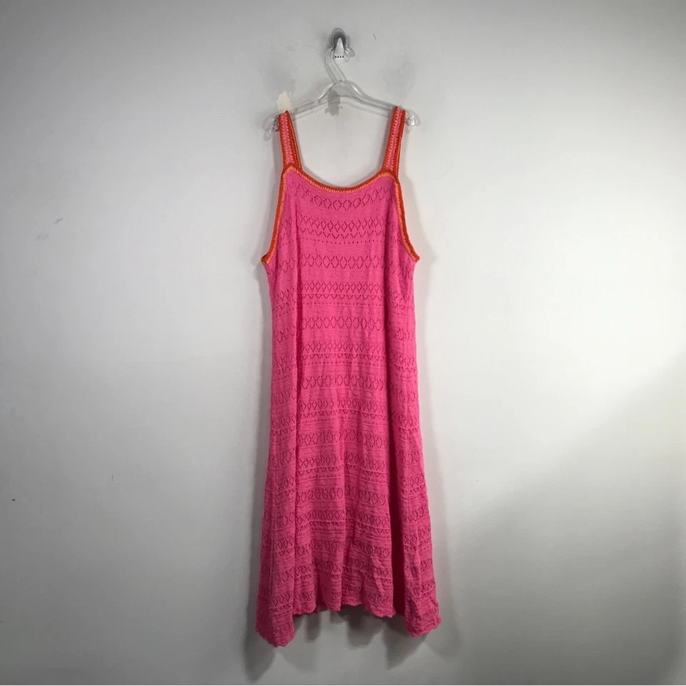 Vestido sin mangas Jessica Simpson tejido a ganchillo, para mujer talla XXL - Sangría puesta de sol Foto 2 de 4