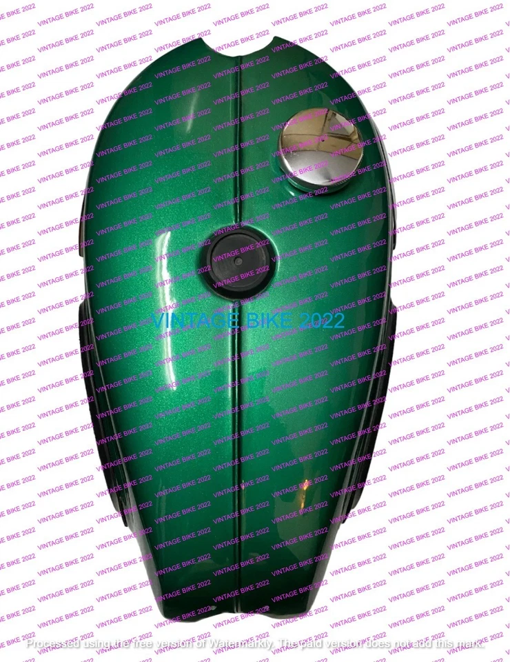 Tanque de combustible verde metálico Triumph Trophy TR25W 250CC 1969-71 / apto para Foto 2 de 4