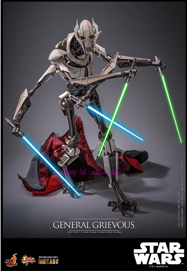 Hot Toys 1/6 Mms760d67 Star Wars General Grievous Action Figure In Hot Toys 1/6 Mms760d67 Star Wars General Grievous Action Figure In