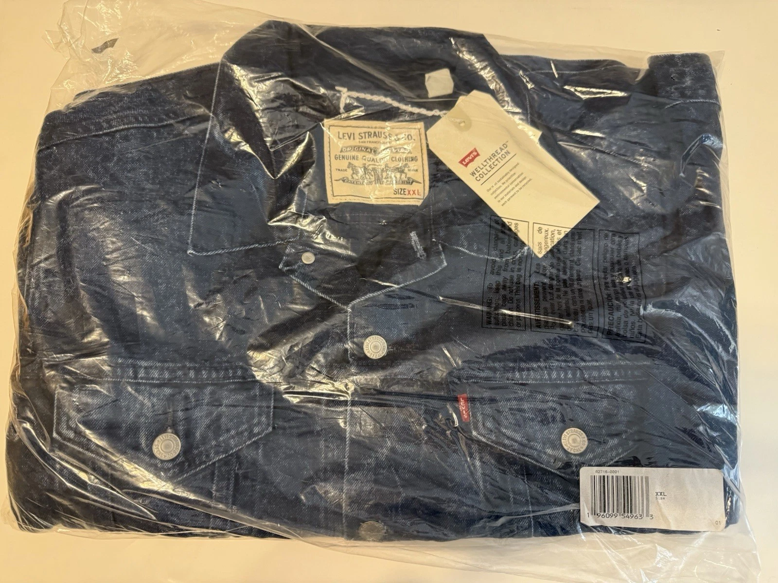 Levi's Men's Wellthread Vintage Trucker Jacket Size XXL