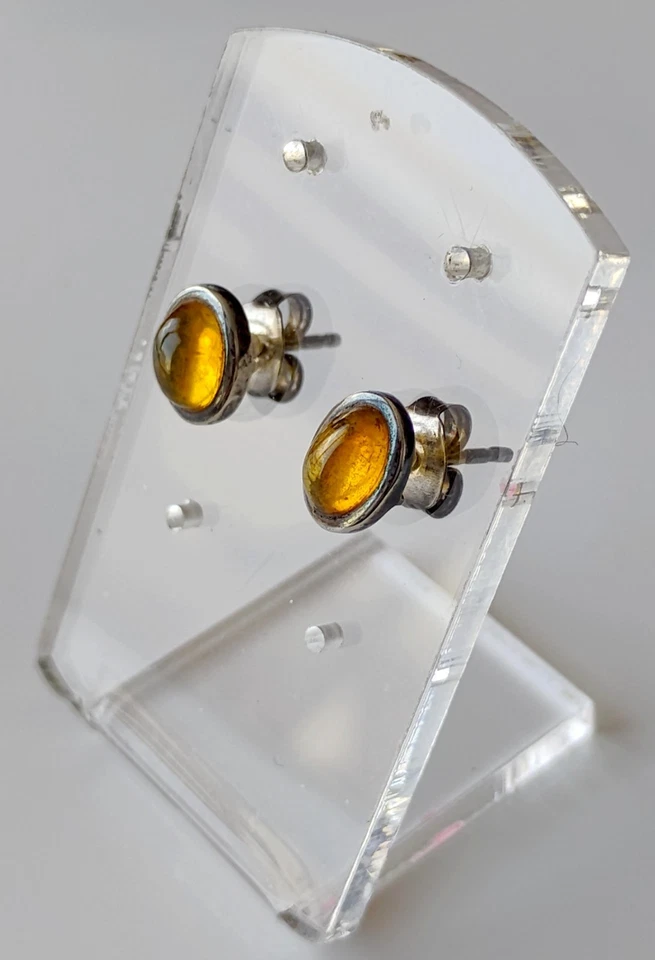 Boucle d'oreille en Opale Welo d'Éthiopie et Argent Sterling 925 (1,2 g) - Photo 3/3
