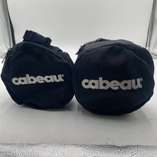 Lot 2 Cabeau Evolution Black Travel Neck Memory Pillow with Carrying Case ONLY