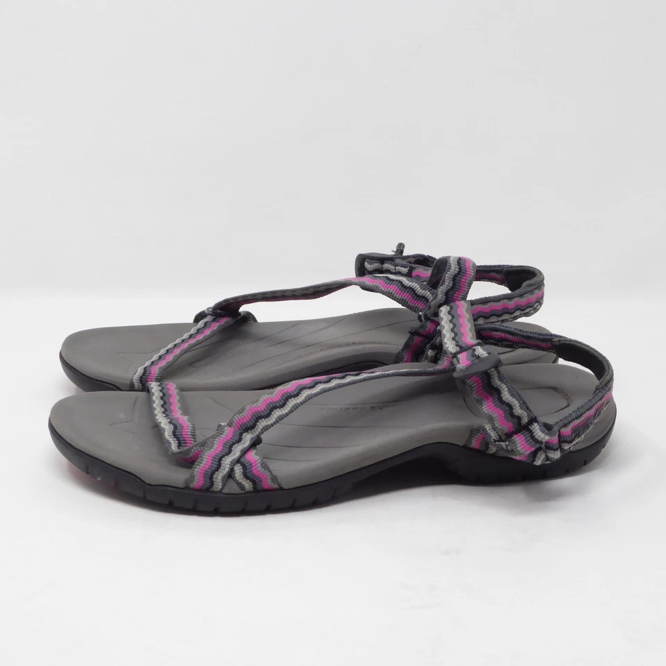Sandalias Teva Zirra para mujer talla 6 con tiras gris rosa deportivas caminar zapatos informales Foto 3 de 4