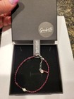 Garbatte Red Beaded Adjustable Bracelet Silver Base Metal Cable Chain Lobster — photo 2