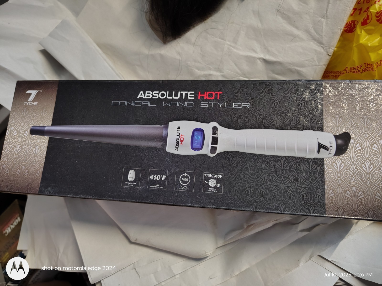 TYCHE Absolute Hot Conical Wand Styler for Effortless Curls