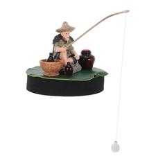 1 Set Floating Fisherman Ornament for Fish Tank PVC Figurine Assorted Colors