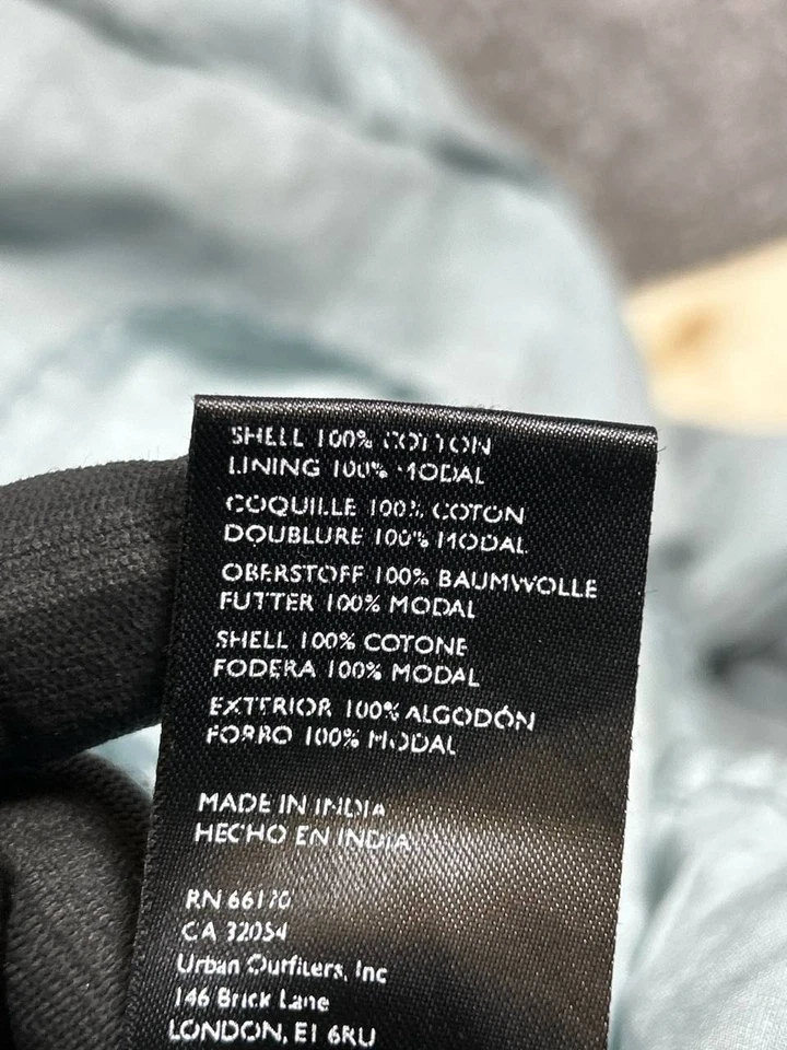 Vestido Anthropologie Mujer Grande Pequeño Azul Negro Floral Envolvente Algodón Blusa Foto 4 de 4