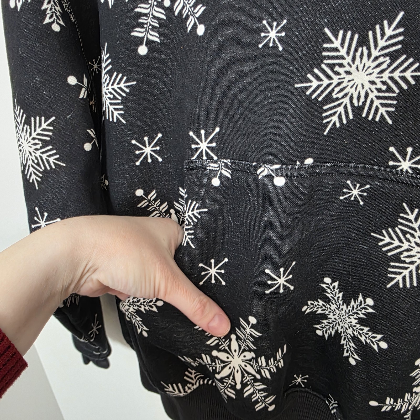 Fabletics Black White Snowflake Winter Lounge Coz… - image 4