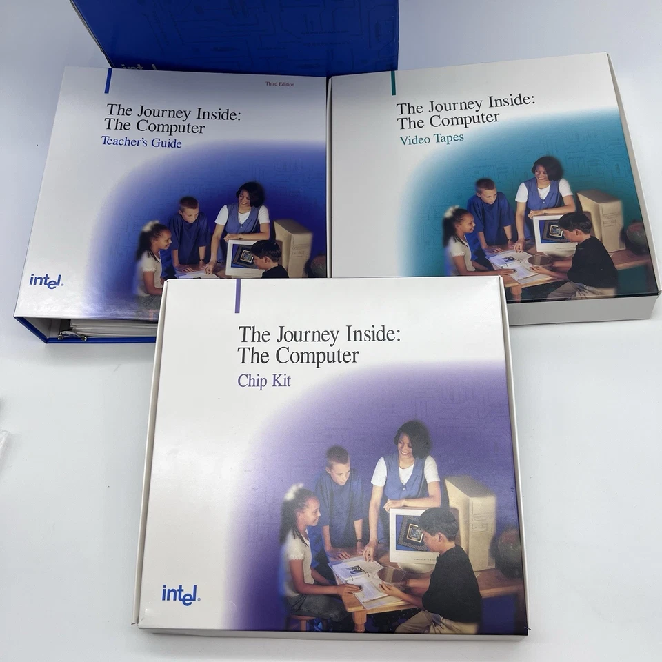 Intel Journey Inside: The Computer Chip Kit  w/ Uncut Silicon Wafer 1990’s - Image 3 of 4