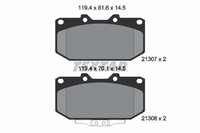 Textar Bremsbelagsatz Scheibenbremse 2130701 FüR Nissan Yaris Z32 Impreza 300ZX