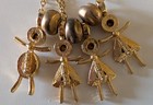 Vintage Signed Birthstone Charm Necklace Carol Star Child Baby Children — photo 3