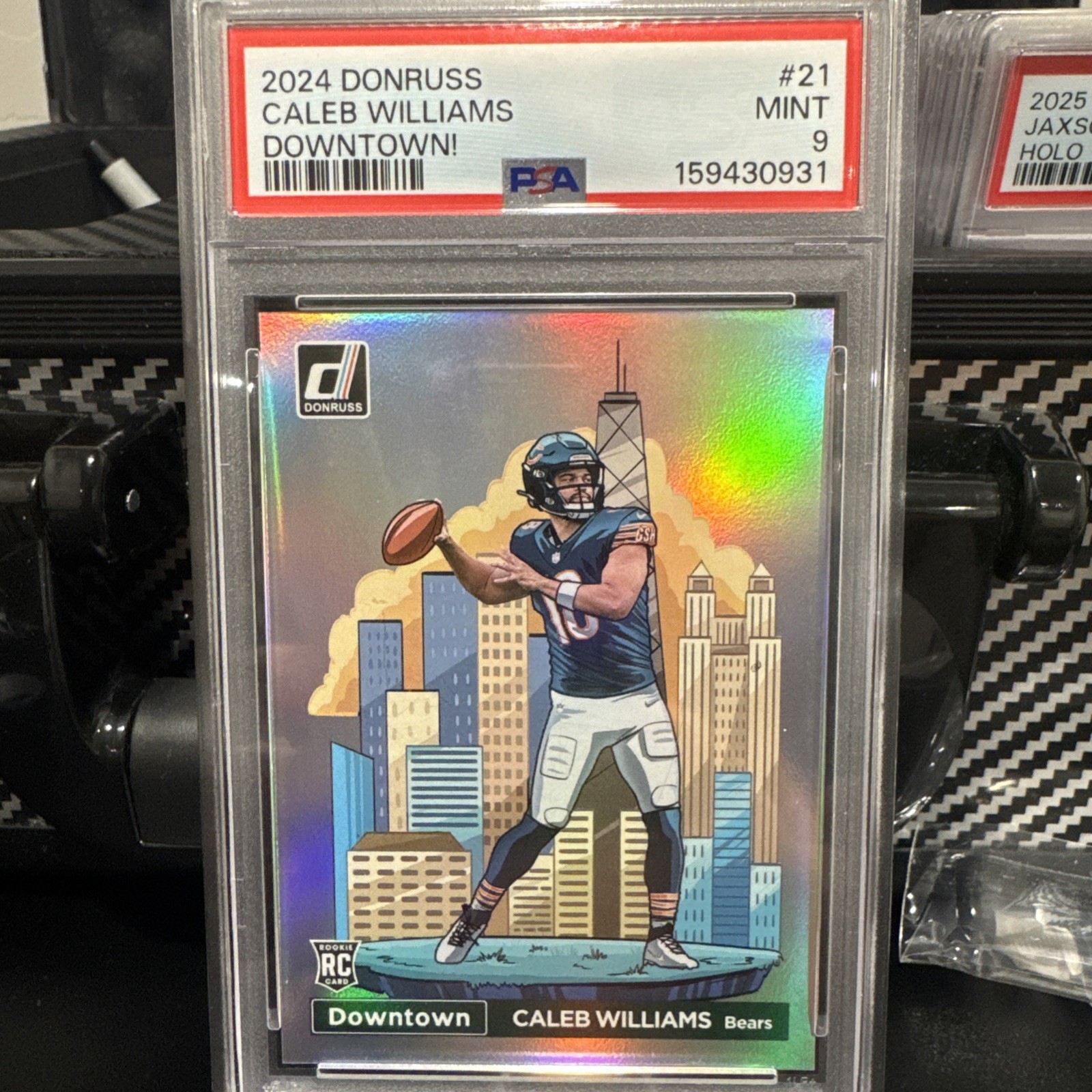 2024 Panini Donruss Downtown! Caleb Williams RC #21 PSA 9 Chicago Bears