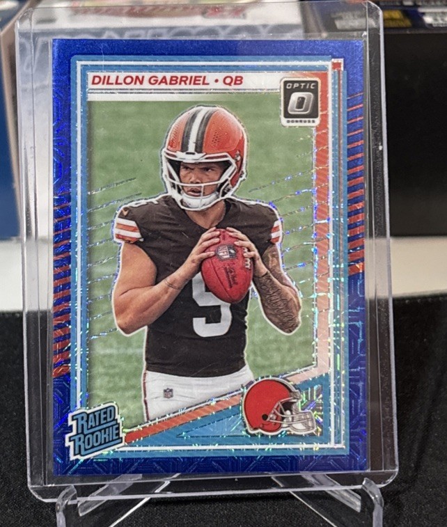 2025 Donruss Optic Football Rated Rookie- Dillon Gabriel #263 Blue Mojo /55