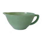 Vintage Fire-King Oven Ware Mixing Batter Bowl Jadeite Milk Glass Handle Pour