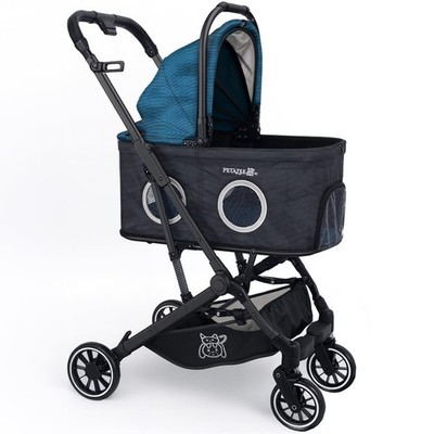 NT Hut WagZee Dog Stroller for Small & Medium Dogs & Cats, Foldable Pet Strol...