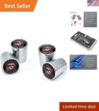 Universal Fit Chrome Valve Caps - 4-pack For Military And Vehicle Enthusiasts Universal Fit Chrome Valve Caps - 4-pack For Military And Vehicle Enthusiasts