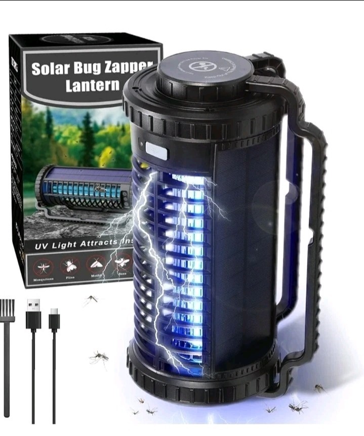 Portable Solar Powered Bug Zapper, 3 Mode (Sensor Auto/UV Li
