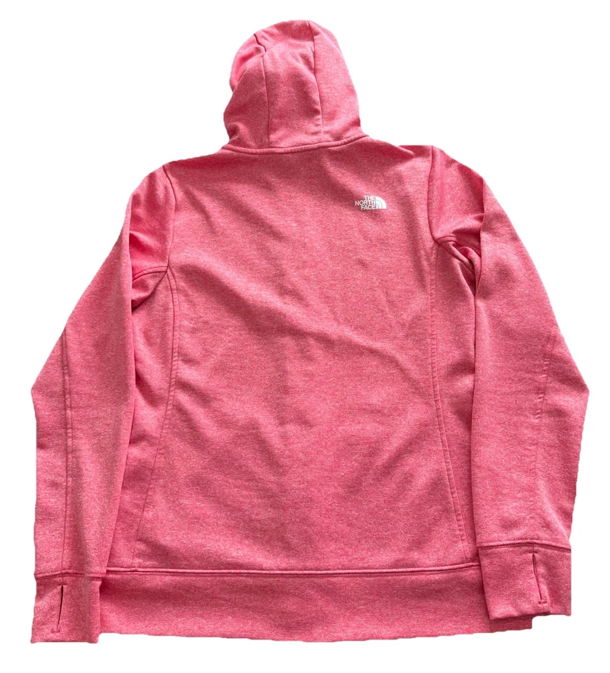 Sudadera con capucha rosa brillante con cremallera completa mediana The North Face para mujer Foto 3 de 4