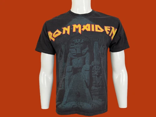 Vintage Iron Maiden Powerslave Band Concert Metal Black Y2K Vintage vintage concert t-shirt, vintage, single stitch, B+ condition