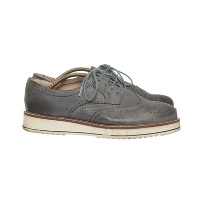 Bata, Schnürschuhe, Größe: 40, Leder, Grau, Damen #Cov