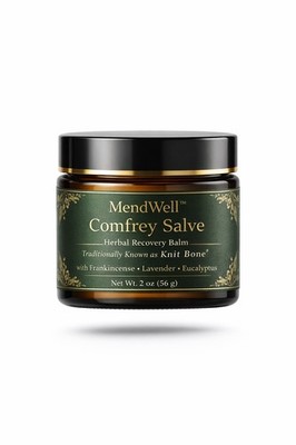 6oz.  Mend Well Comfrey Knit Bone Cream Salve. Herbal Pain Relief 