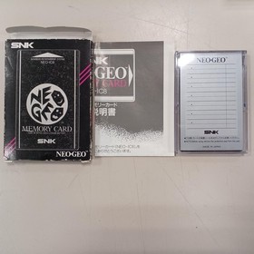 SNK Neo Geo Memory Card NEO-IC8 Japan Boxed Accessory AES