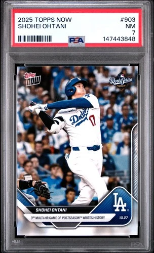 2025 Topps Now #903 Shohei Ohtani PSA 7 3rd Multi-HR Postseason