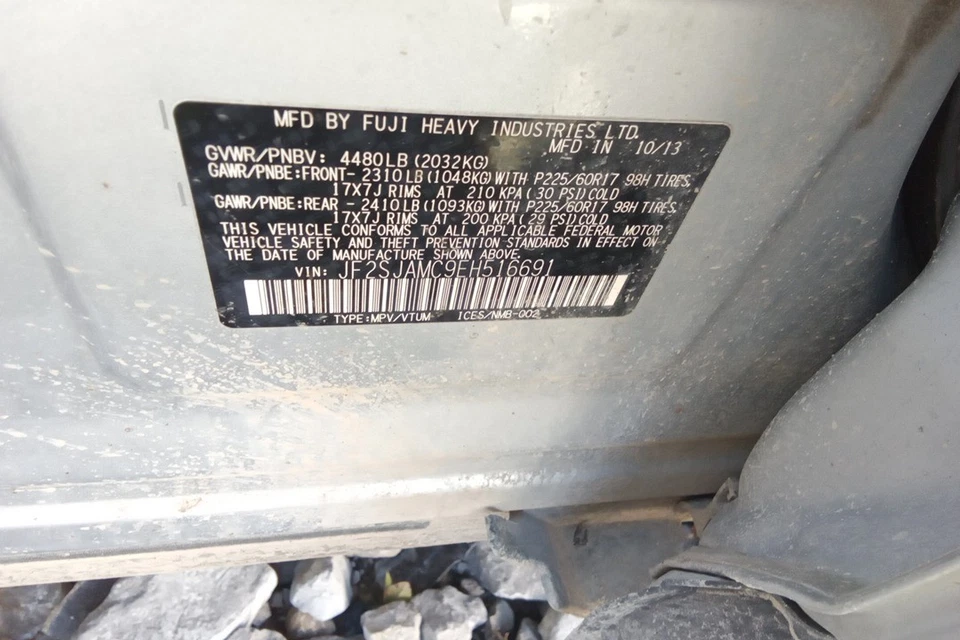 2014 Subaru Forester 2.5L Engine Motor OEM 119K Miles - LKQ436884947 - Image 3 of 4