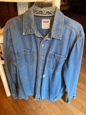 vintage levis denim shirt metal buttons