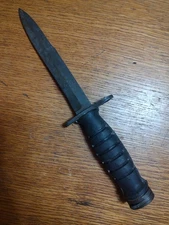 Vintage USM4 Bayonet Rubber Handle -Marked USM4 TMN Korean War Era No Scabbard