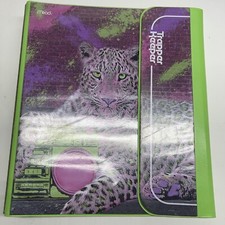 Vtg Style 80s 90s Mead Trapper Keeper Binder Cheetah 1" Round Binder Rings