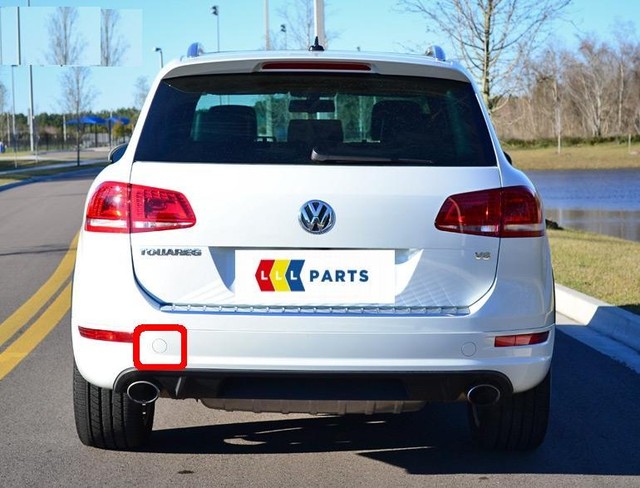 Vw touareg 10-14 neuf origine arrière r-line pare-chocs n//s gauche tow hook cap 7P6807449A