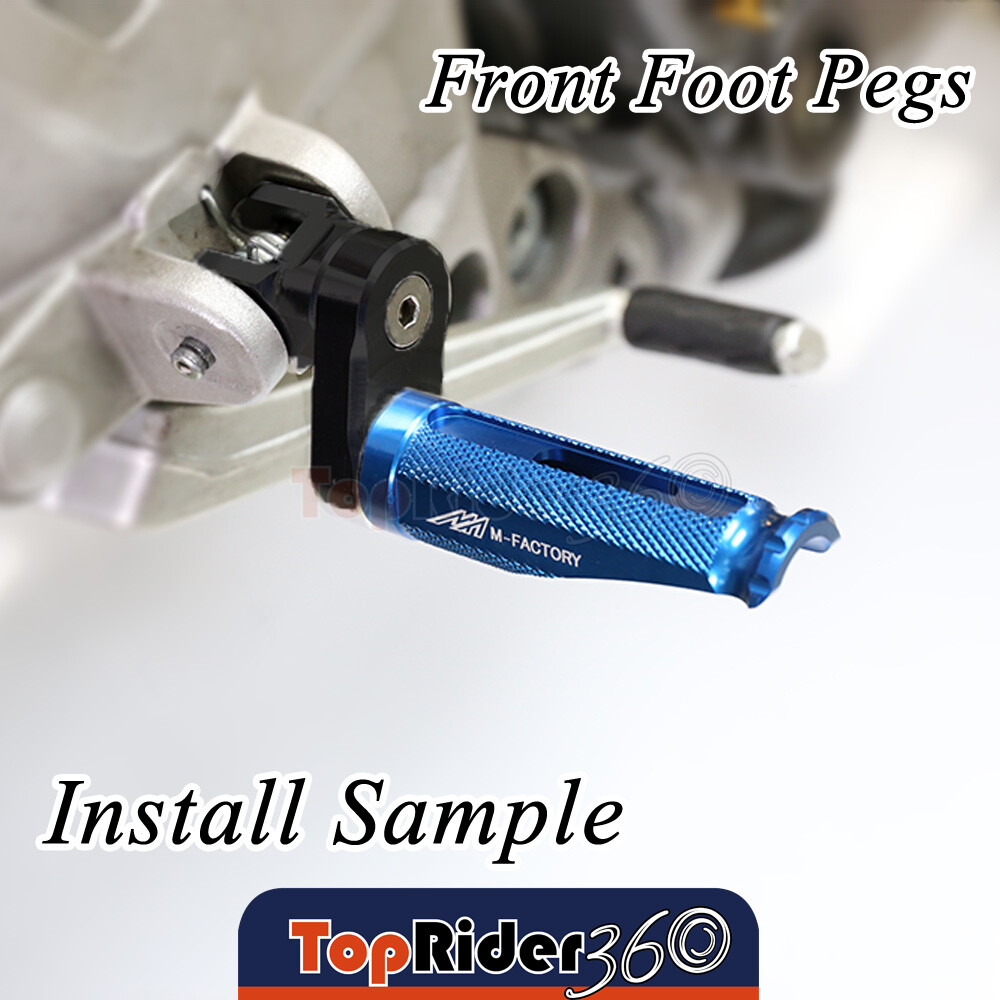 BLUE Shinobi 25mm Extend Front Foot Pegs For Kawasaki ZX-7R BLUE Shinobi 25mm Extend Front Foot Pegs For Kawasaki ZX-7R