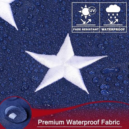 Amerikanische Flagge 8 x 12 Fuß Outdoor Schwerlast 100 % in USA, stabile USA-Flagge 8 x 12 Fuß, A - Bild 5 von 11