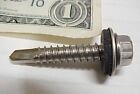 45 Stainless Self Drilling Rubber Washer Screws 12 x1-¼ Roofing Drill Point Tek